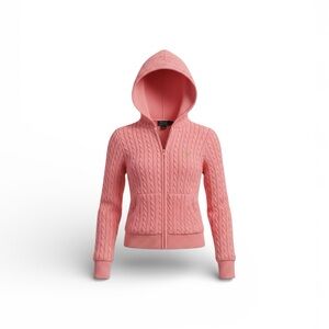 Ralph Lauren Mini-Cable Cotton Full-Zip Hoodie Size 5